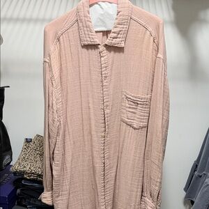 Free People Pink Tunic Top